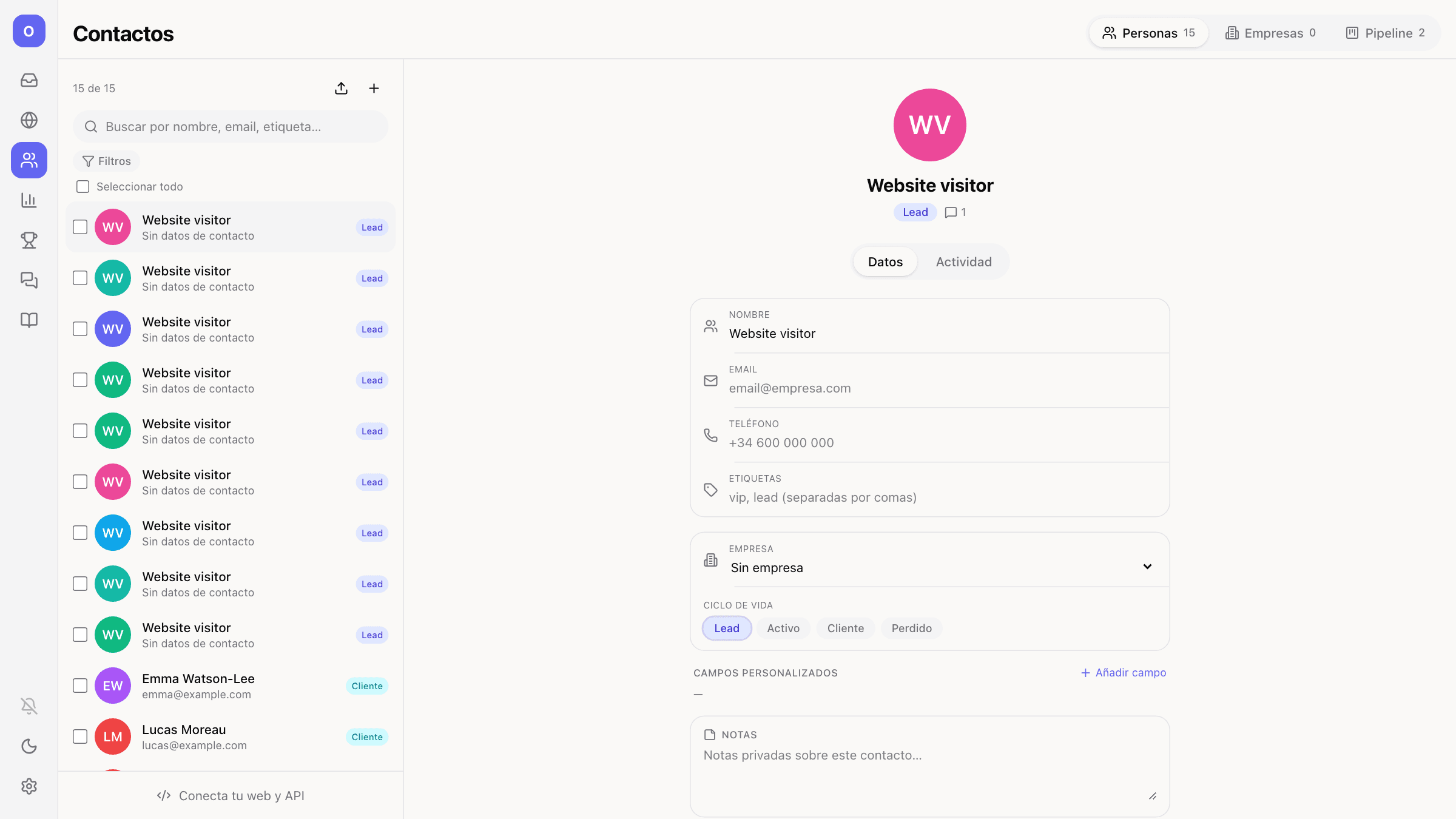 Full customer profiles built automatically.